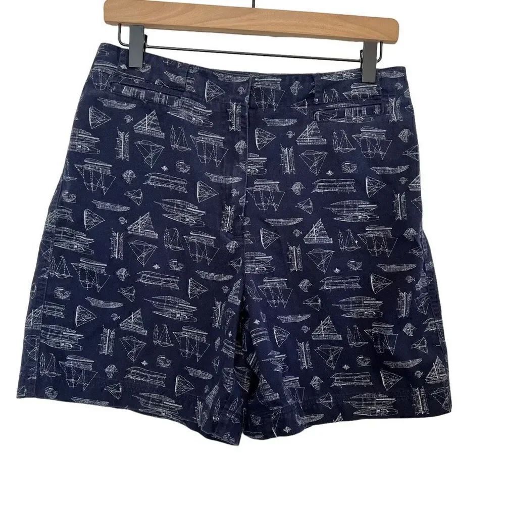 Lauren Ralph Lauren Womens 8 Nautical Boat Shorts Blue